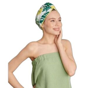 New 2Pk Hair Wraps Green - 100% Recycled Polyester